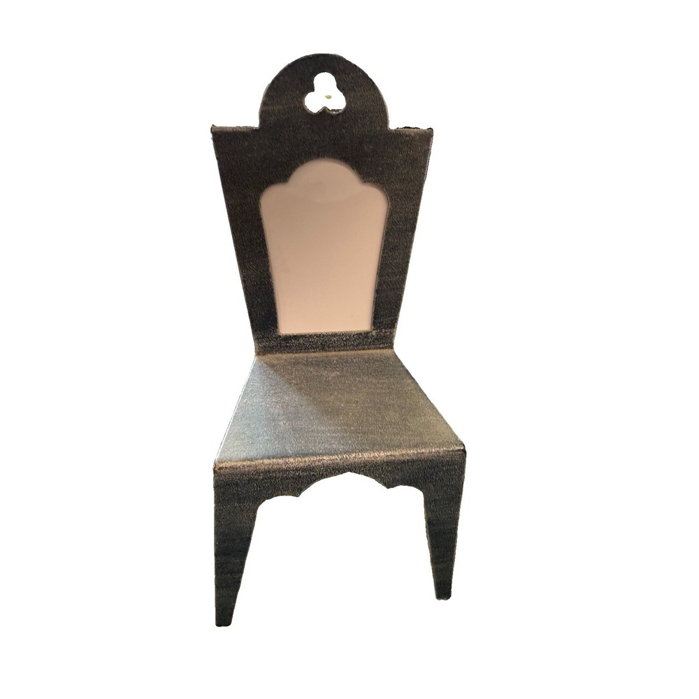 Vintage Metal Chair Shaped 2x3" Photo Frame -  Decorative  Cottage Core 7.5x3.5"
